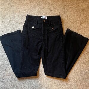 GAP Black Corduroy High Rise Flare Pants
